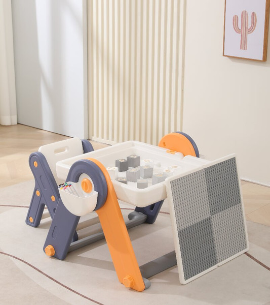 Стол детский UNIX Kids Развивающий со стульчиком 4в1 / ppt4in1yel