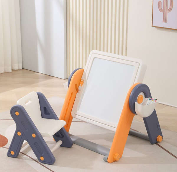 Стол детский UNIX Kids Развивающий со стульчиком 4в1 / ppt4in1yel