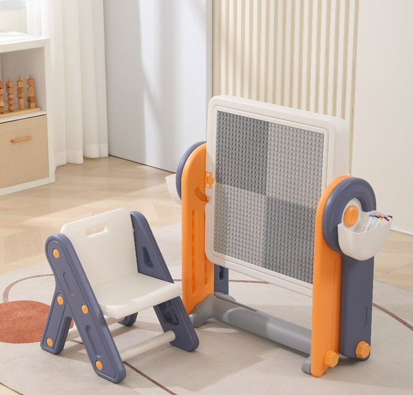 Стол детский UNIX Kids Развивающий со стульчиком 4в1 / ppt4in1yel