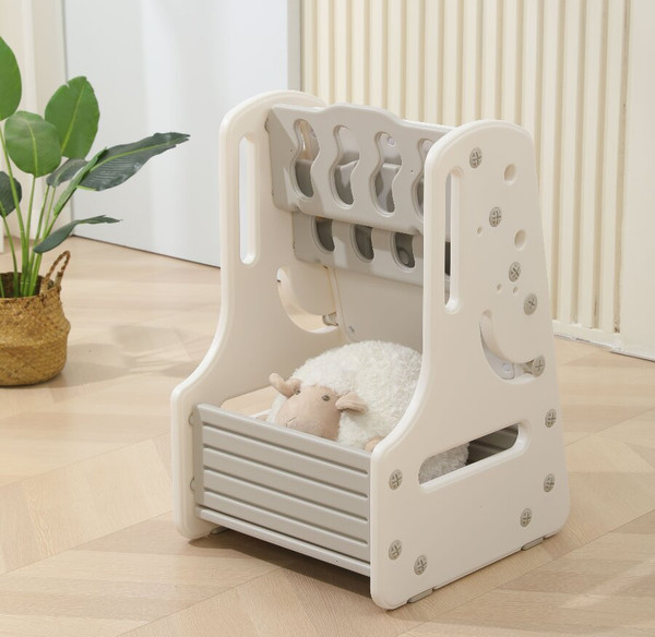 Стол детский UNIX Kids Трансформер 3в1 со стульчиком / ppt3in1gry