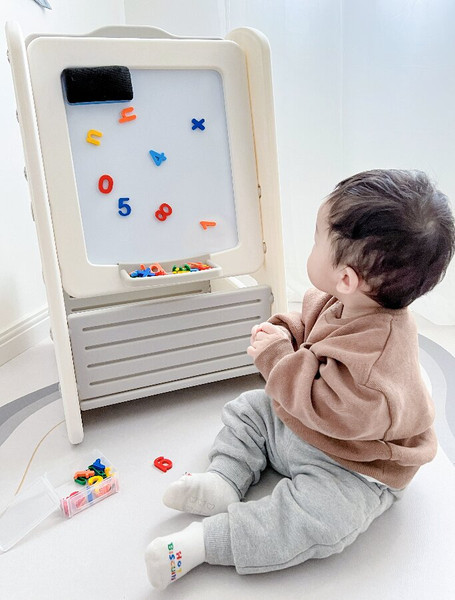 Стол детский UNIX Kids Трансформер 3в1 со стульчиком / ppt3in1gry