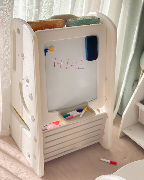 Стол детский UNIX Kids Трансформер 3в1 со стульчиком / ppt3in1gry