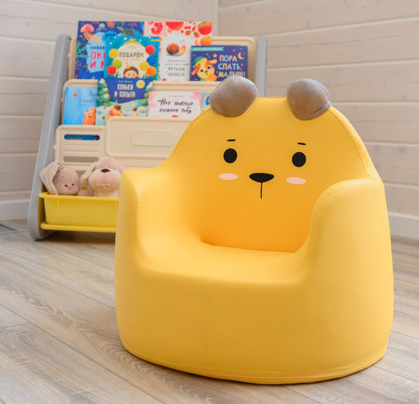 Кресло мягкое детское UNIX Kids Kids Bear / scbearlyel