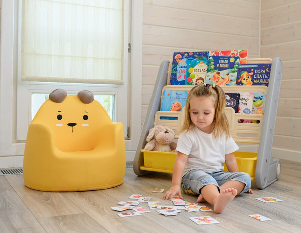 Кресло мягкое детское UNIX Kids Kids Bear / scbearlyel