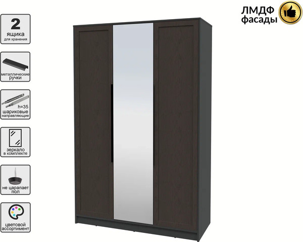 Шкаф Интерлиния Концепт Тренд КТ-Ш3(з)