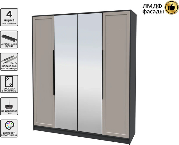Шкаф Интерлиния Концепт Тренд КТ-Ш4(з)
