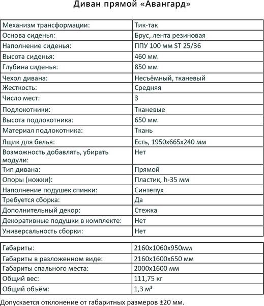 Диван Аквилон Авангард тик-так