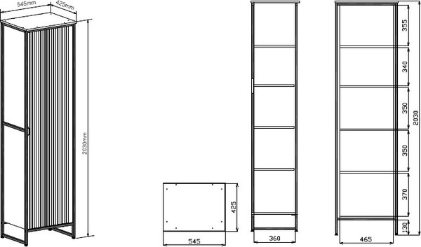 Шкаф-пенал Мебельград Нора 1 дверь