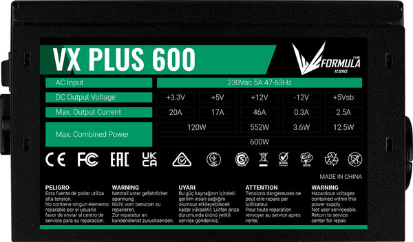 Блок питания для компьютера Formula VX Plus 600