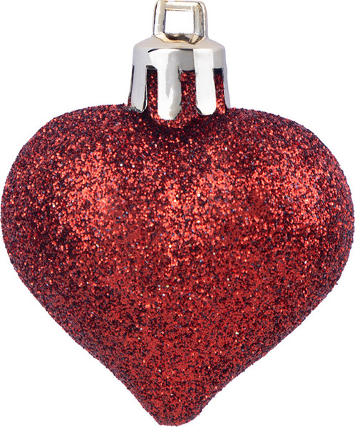 Набор елочных игрушек Волшебная страна Сердечки бордовые / 110446