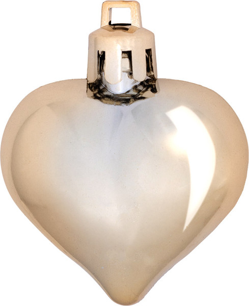 Набор елочных игрушек Волшебная страна Сердечки золотые / 110444