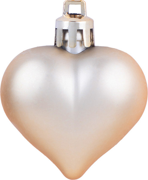 Набор елочных игрушек Волшебная страна Сердечки золотые / 110444