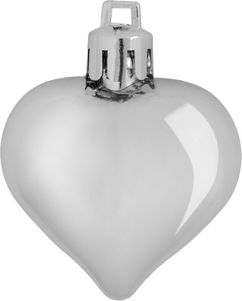 Набор елочных игрушек Волшебная страна Сердечки серебряные 110445