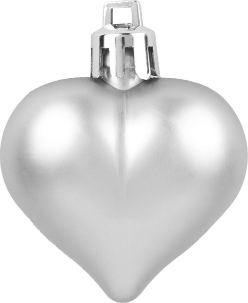 Набор елочных игрушек Волшебная страна Сердечки серебряные 110445