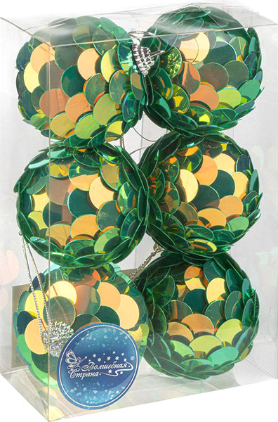 Набор шаров новогодних Волшебная страна Русалка 110452 - фото