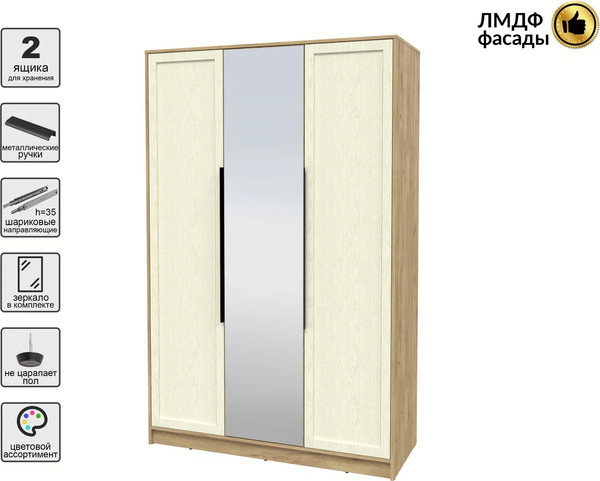 Шкаф Интерлиния Концепт Тренд КТ-Ш3(з)