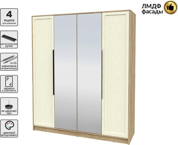 Шкаф Интерлиния Концепт Тренд КТ-Ш4(з)