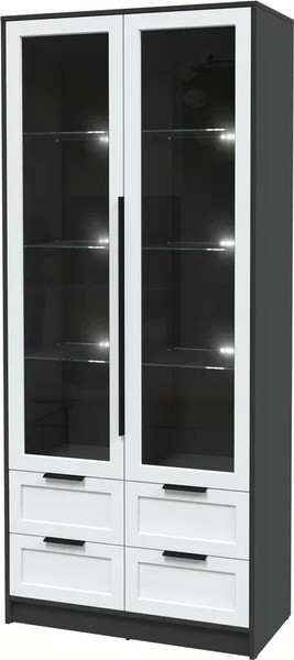 Шкаф с витриной Интерлиния Концепт Тренд КТ-ШВ2 с подсветкой - фото