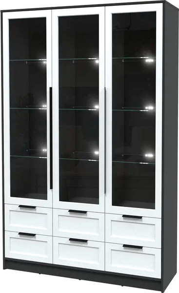 Шкаф с витриной Интерлиния Концепт Тренд КТ-ШВ3 с подсветкой - фото