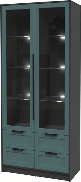 Шкаф с витриной Интерлиния Концепт Тренд КТ-ШВ2 с подсветкой - фото
