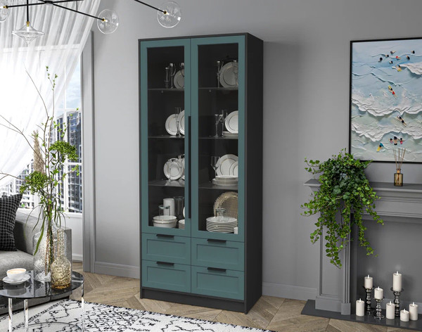 Шкаф с витриной Интерлиния Концепт Тренд КТ-ШВ2