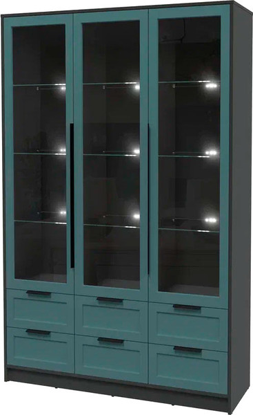 Шкаф с витриной Интерлиния Концепт Тренд КТ-ШВ3 с подсветкой - фото