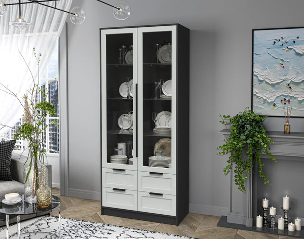 Шкаф с витриной Интерлиния Концепт Тренд КТ-ШВ2