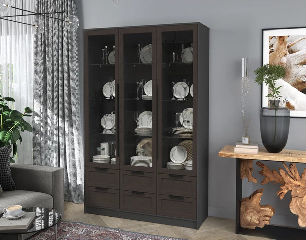 Шкаф с витриной Интерлиния Концепт Тренд КТ-ШВ3