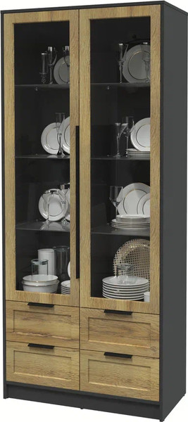 Шкаф с витриной Интерлиния Концепт Тренд КТ-ШВ2