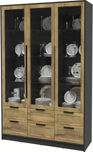 Шкаф с витриной Интерлиния Концепт Тренд КТ-ШВ3