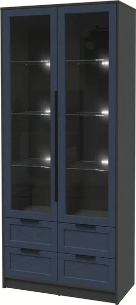 Шкаф с витриной Интерлиния Концепт Тренд КТ-ШВ2 с подсветкой - фото