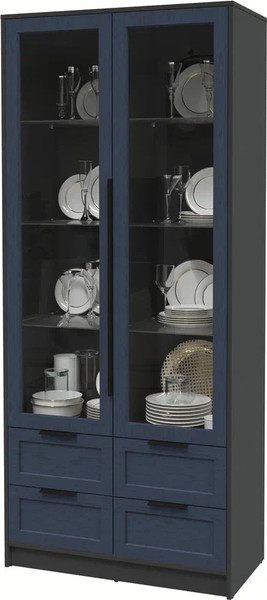 Шкаф с витриной Интерлиния Концепт Тренд КТ-ШВ2