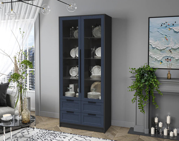 Шкаф с витриной Интерлиния Концепт Тренд КТ-ШВ2