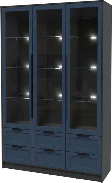 Шкаф с витриной Интерлиния Концепт Тренд КТ-ШВ3 с подсветкой - фото