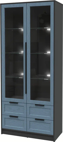 Шкаф с витриной Интерлиния Концепт Тренд КТ-ШВ2 с подсветкой - фото