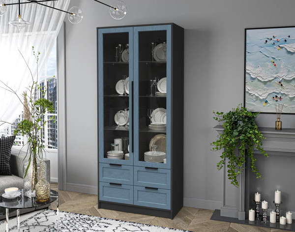 Шкаф с витриной Интерлиния Концепт Тренд КТ-ШВ2