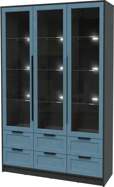Шкаф с витриной Интерлиния Концепт Тренд КТ-ШВ3 с подсветкой - фото