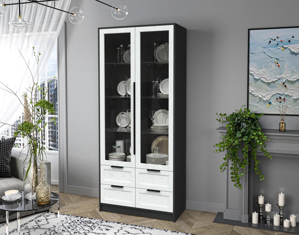 Шкаф с витриной Интерлиния Концепт Тренд КТ-ШВ2