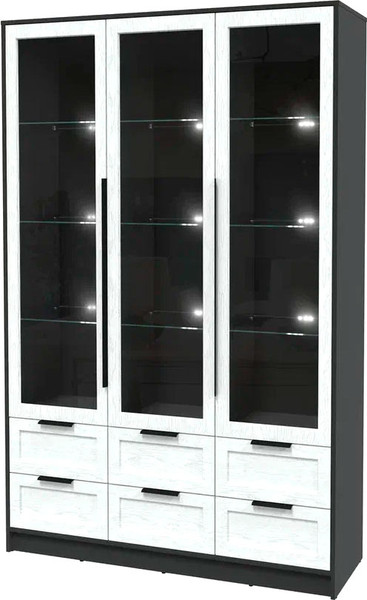 Шкаф с витриной Интерлиния Концепт Тренд КТ-ШВ3 с подсветкой - фото