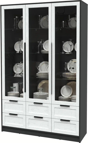 Шкаф с витриной Интерлиния Концепт Тренд КТ-ШВ3