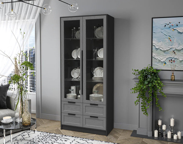 Шкаф с витриной Интерлиния Концепт Тренд КТ-ШВ2