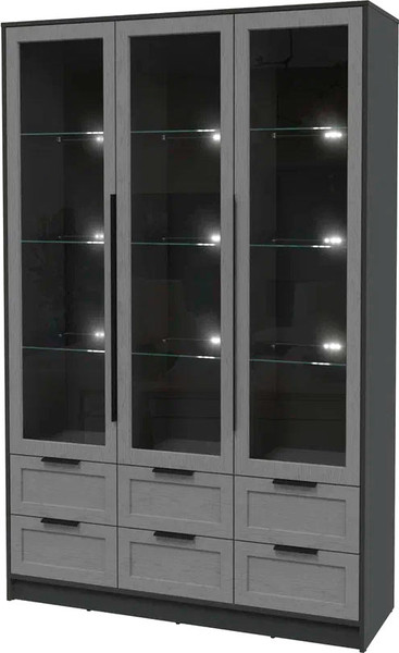 Шкаф с витриной Интерлиния Концепт Тренд КТ-ШВ3 с подсветкой - фото
