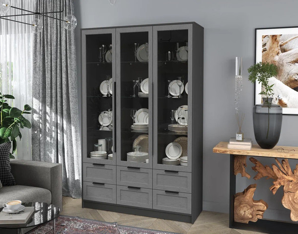 Шкаф с витриной Интерлиния Концепт Тренд КТ-ШВ3