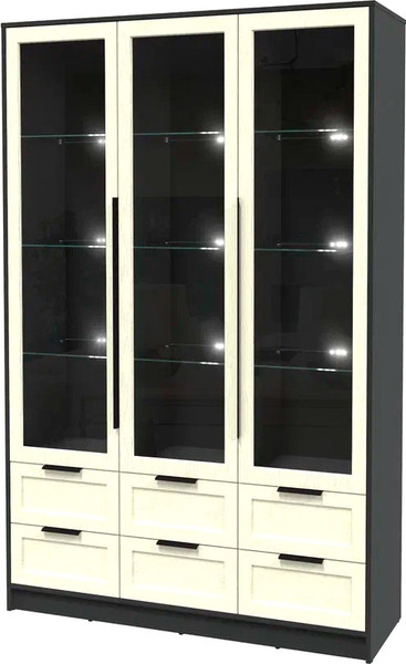 Шкаф с витриной Интерлиния Концепт Тренд КТ-ШВ3 с подсветкой - фото