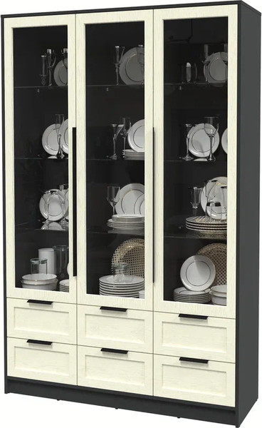 Шкаф с витриной Интерлиния Концепт Тренд КТ-ШВ3