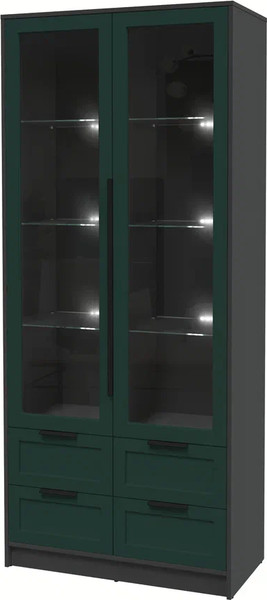 Шкаф с витриной Интерлиния Концепт Тренд КТ-ШВ2 с подсветкой - фото