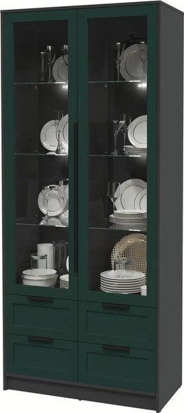 Шкаф с витриной Интерлиния Концепт Тренд КТ-ШВ2 с подсветкой