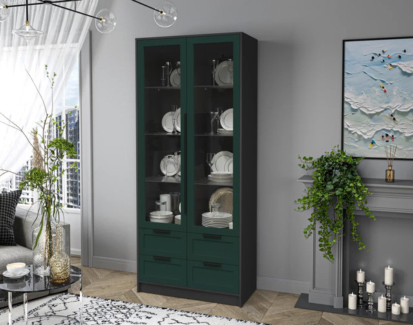 Шкаф с витриной Интерлиния Концепт Тренд КТ-ШВ2