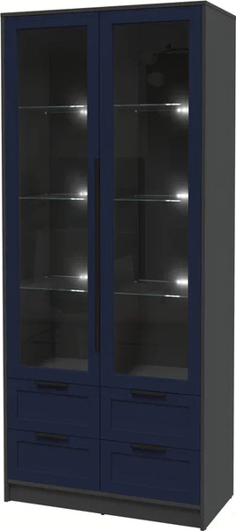 Шкаф с витриной Интерлиния Концепт Тренд КТ-ШВ2 с подсветкой - фото