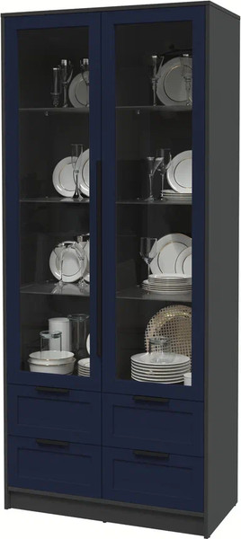 Шкаф с витриной Интерлиния Концепт Тренд КТ-ШВ2